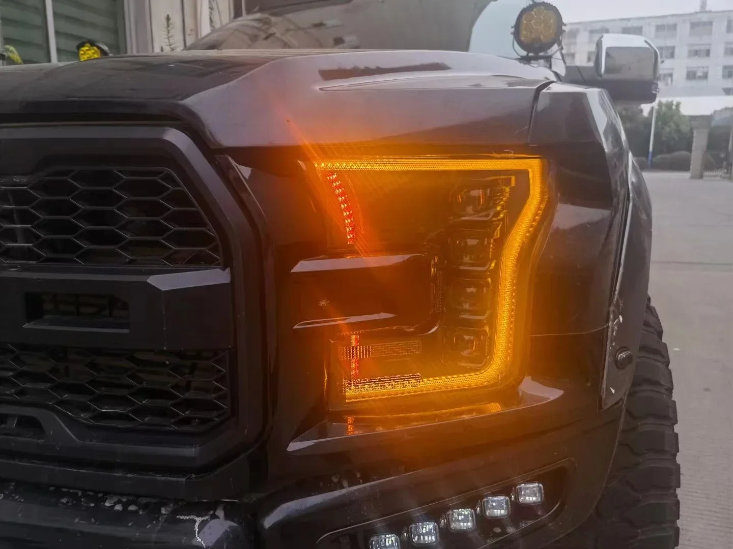 Off-Road Full LED Headlight Front Lights for Ford F150 F-150 Raptor 2015 2016 2017 Turn Signal Daytime Running Lights Headlamp