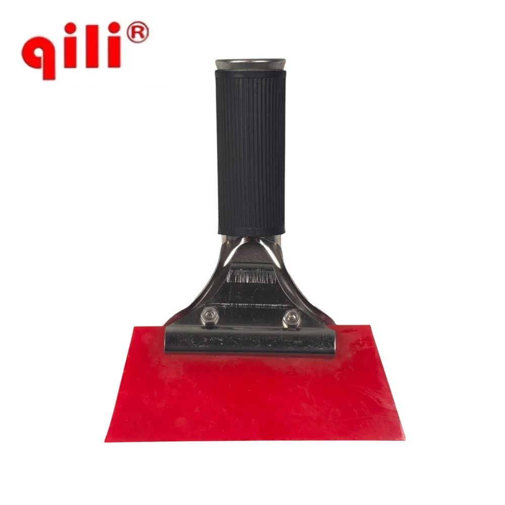 Qili QH-03 squeegee vinyl wrap tool color chang film install Stainless steel handle squeegee building tools rubber squeegee