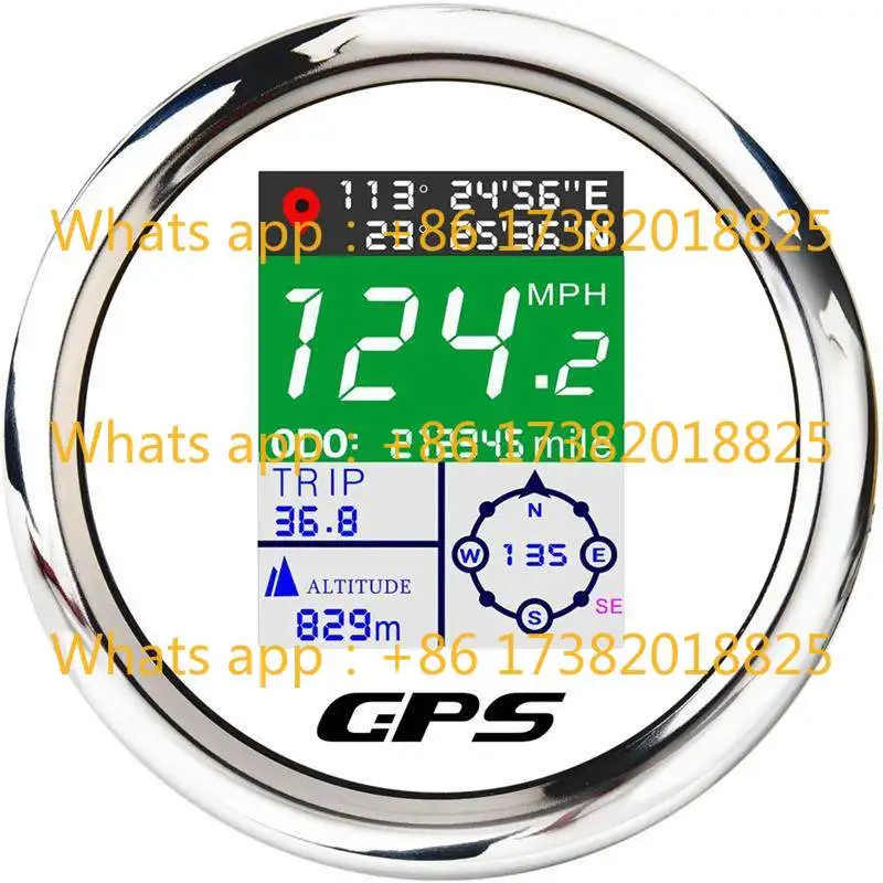 85mm digital display GPS with voltage, azimuth, height, latitude and longitude display multi-function meter