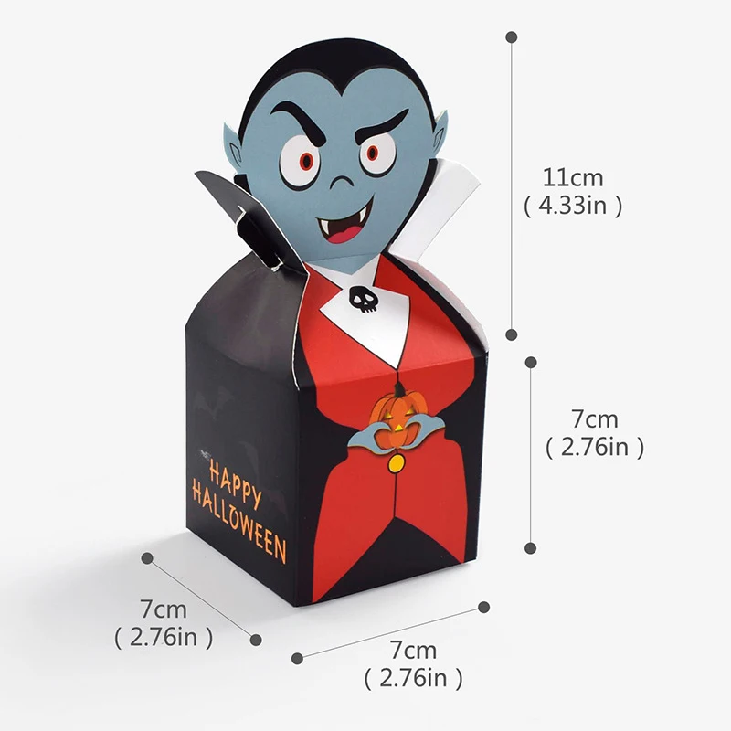 10/20pcs Halloween Monster Papier Süßigkeiten Geschenk box Keks Geister Kuchen bevorzugen Geschenk verpackungs boxen Halloween Thema Party Dekoration – Detail 2