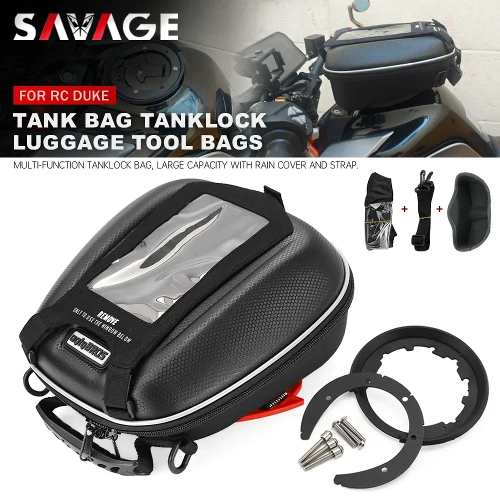 Motorcycle Tank Bag For 125 DUKE 200 250 RC125 200 RC 250 390 DUKE Waterproof Luggage Tanklock Ring Parts Tool Bag Backpack