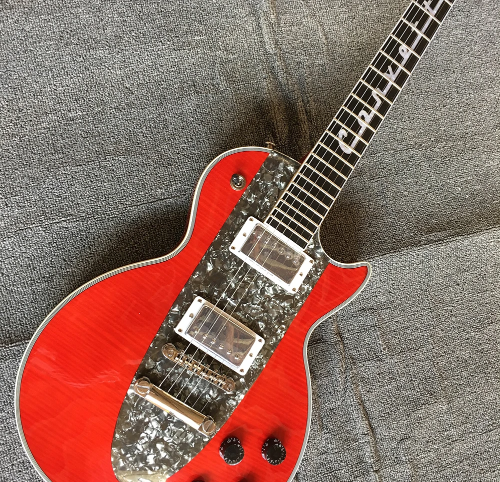 

New Style 50th Anniversary 1960 Custom Musical notation fretboard binding Red electric guitar G Guitar