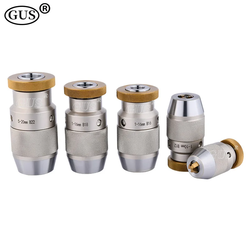 B10 B12 B16 B18 B22 Automatic Self Tighten Keyless Drill Chuck Adapter Holder Taper Hole Lathe Milling Machine CNC Drilling Tool