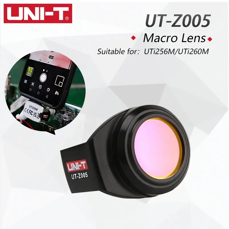 Макрообъектив UNI-T UT-Z005 для тепловизионной камеры, увеличительный объектив ближнего фокуса, применимый к UTI256M UTI260M