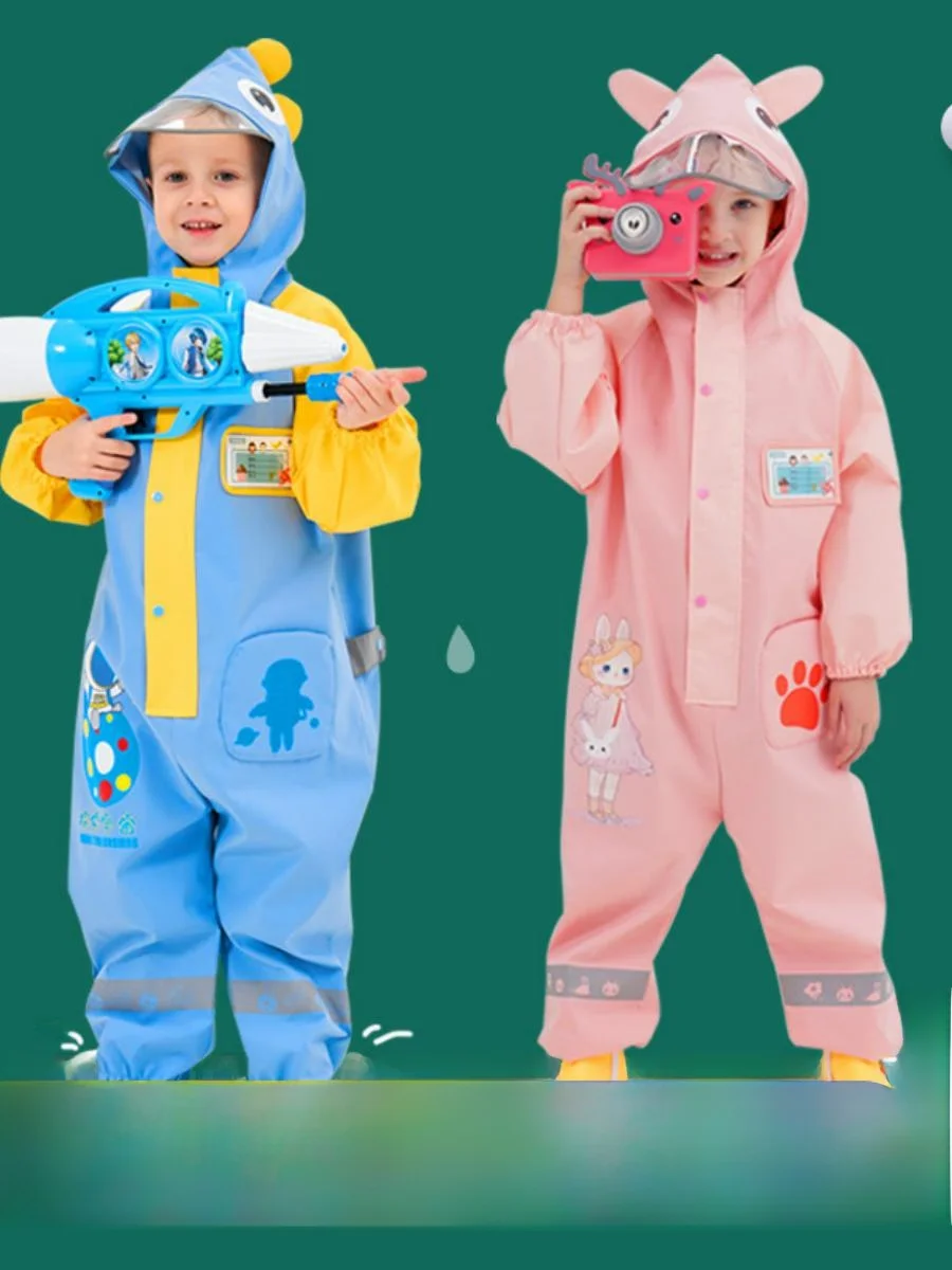 

Новый детский комплект дождевиков для мальчиков и девочек, водонепроницаемая одежда для игр на улице, для детского сада.