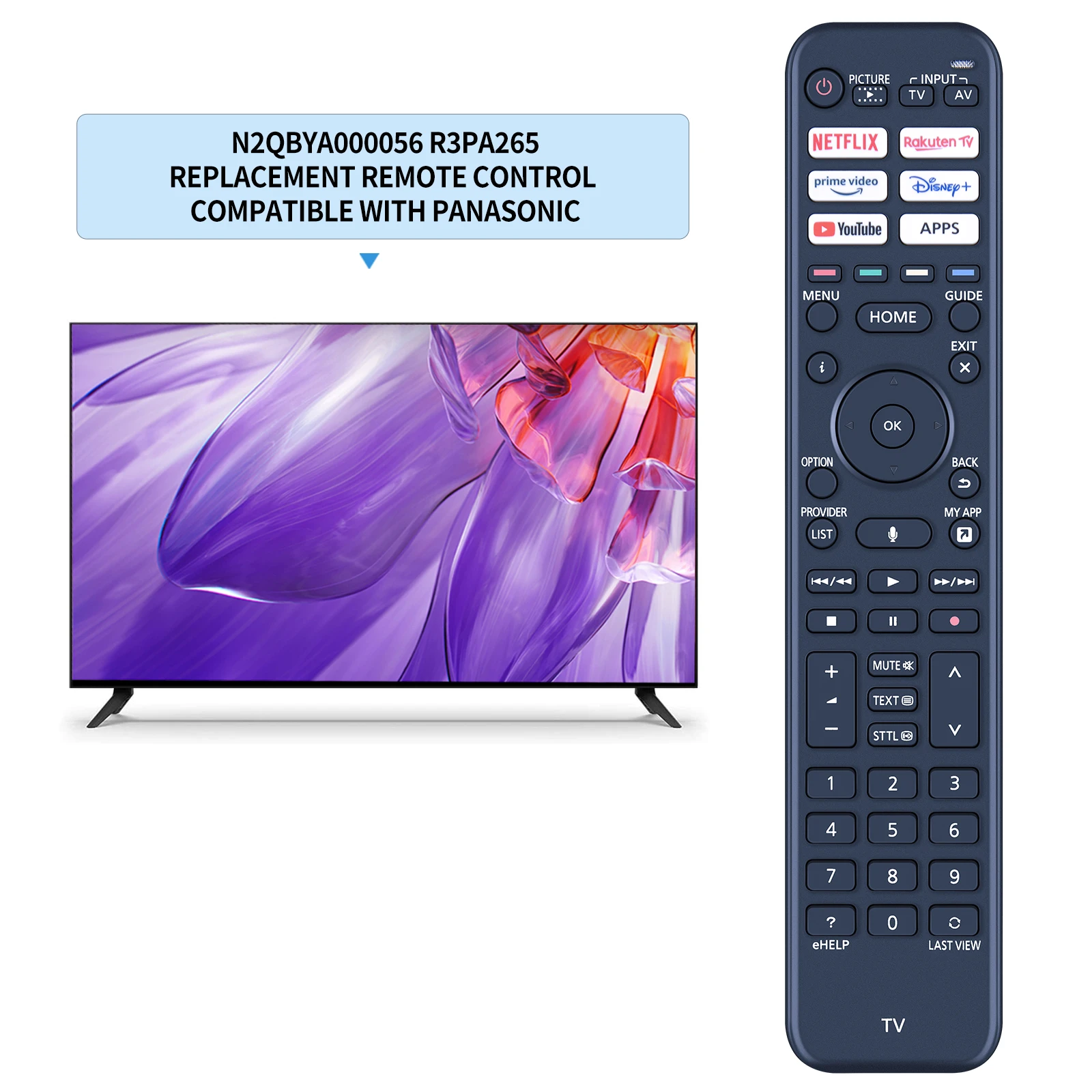 New N2QBYA000056 R3PA265 Voice Remote Control For Panasonic OLED/LCD TV TX-65LZW984