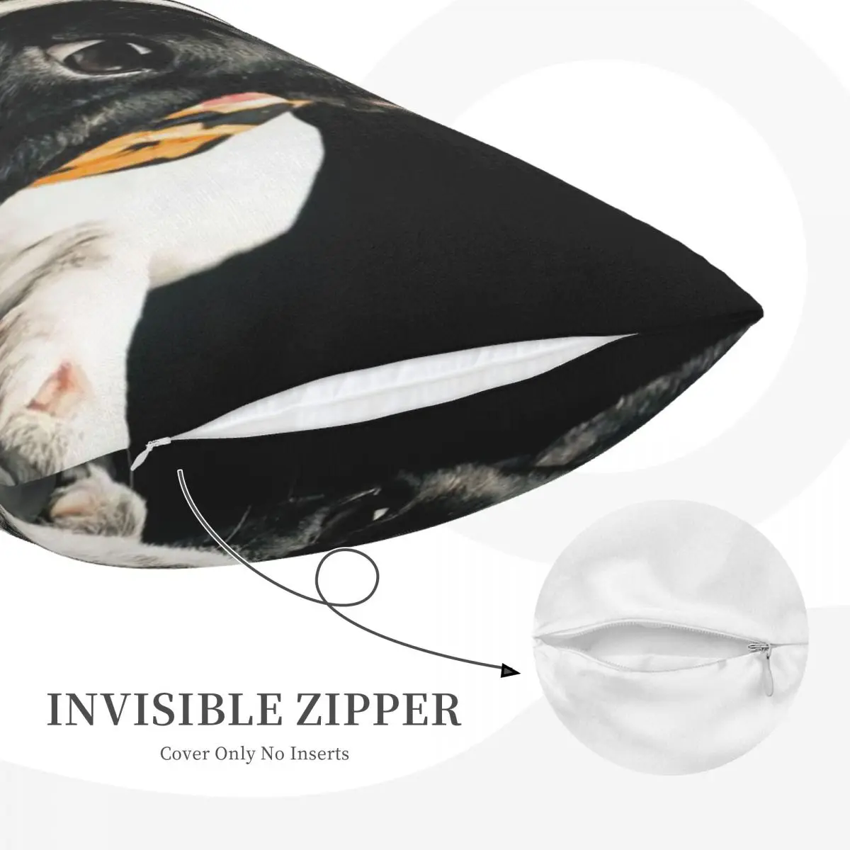 Black Boston Terrier Rectangle Pillowcase Cushion Cover Decor Bedroom Bed Home Comfort Throw Pillow