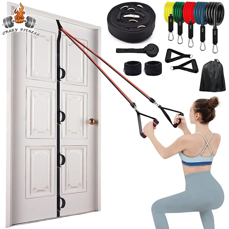 

12Pcs/Set Door Anchor Strap for Resistance Bands Exercises Multi Point Anchor Gym Attachment Workout Equipment for Home Fitness