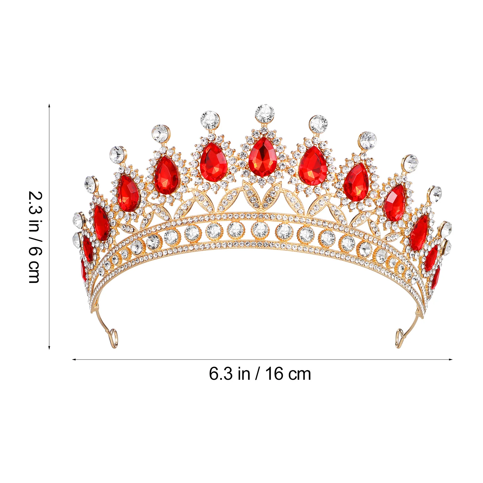 Tiara de corona de diamante con forma de gota de agua, tocado decorativo para novia, diadema de boda para niña, accesorios para el cabello con diamantes de imitación, joyería para niña