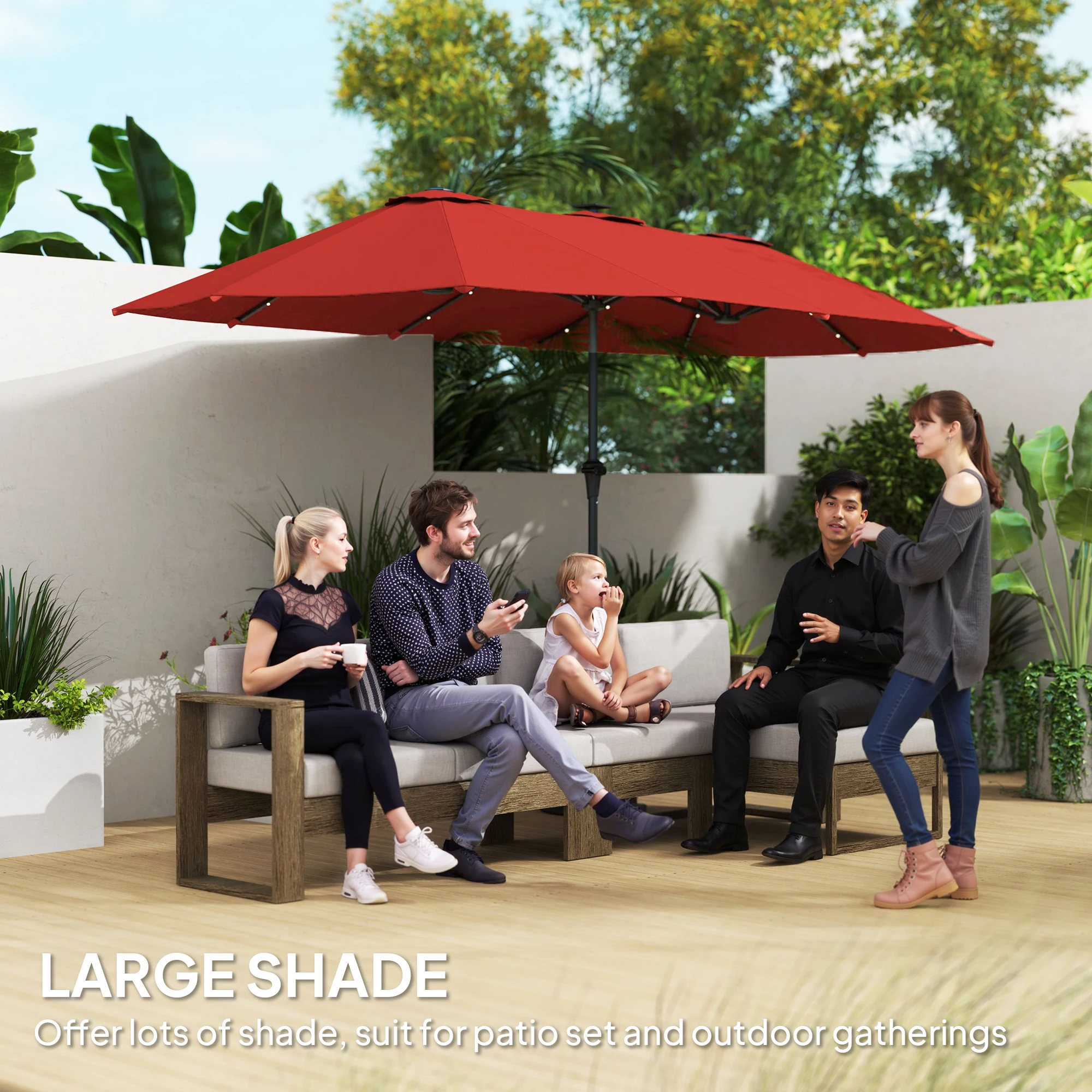Dwustronny parasol ogrodowy 13 – Outdoor Furniture Umbrella recenzja i cena