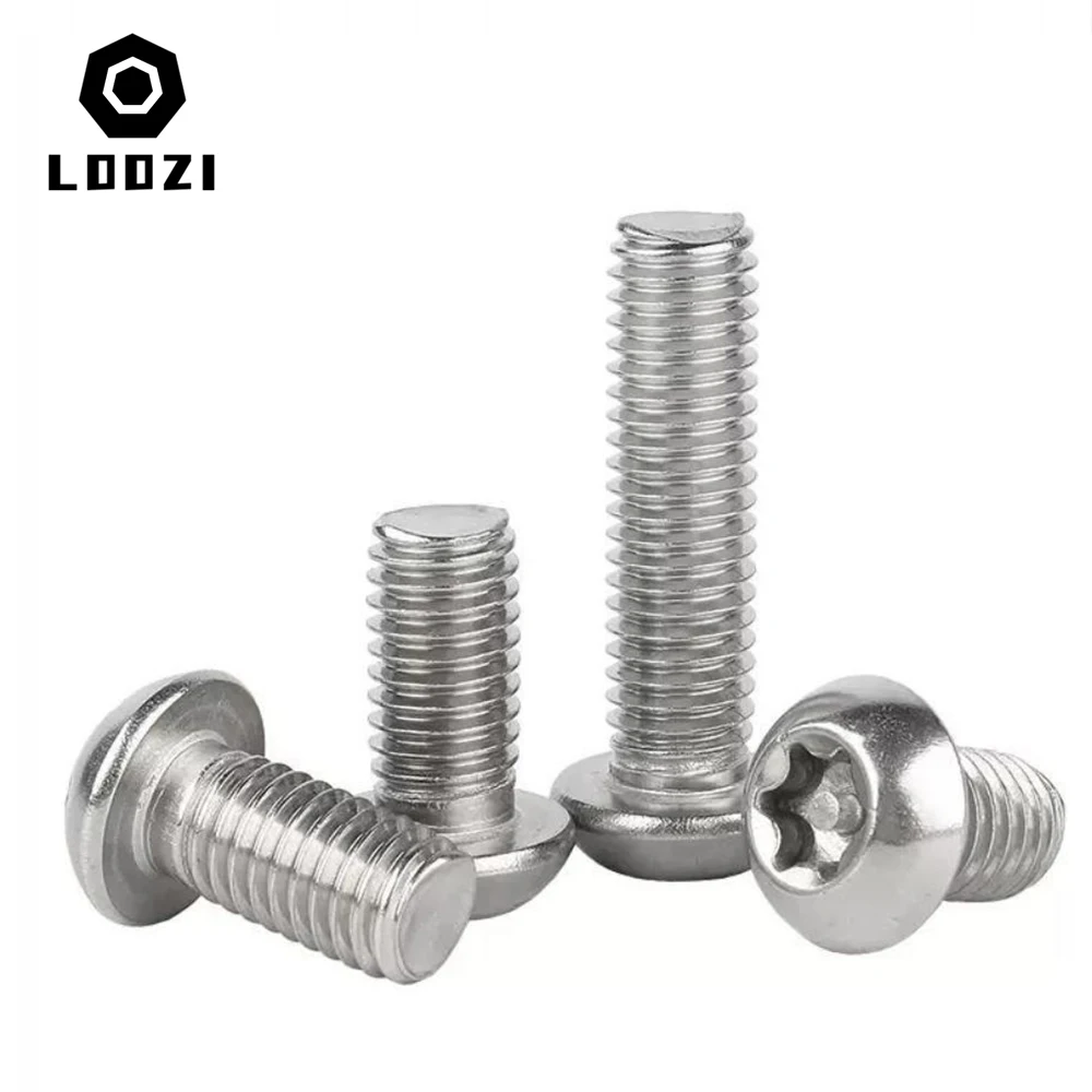 Sechs Lappen-Torx-Knopf aus Edelstahl 304, runder Kopf mit Stift, Diebstahlschutz, manipulationssicher, Sicherheitsbolzen, Schraube M3, M4, M5, M6, M8, M10, M12 – Detail 3