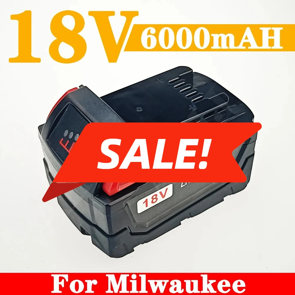 

18V 6.0Ah For Milwaukee M18 Battery Li-Ion Replacement Battery For Milwaukee 18V M18 48-11-2830 0730-20 Tool battery