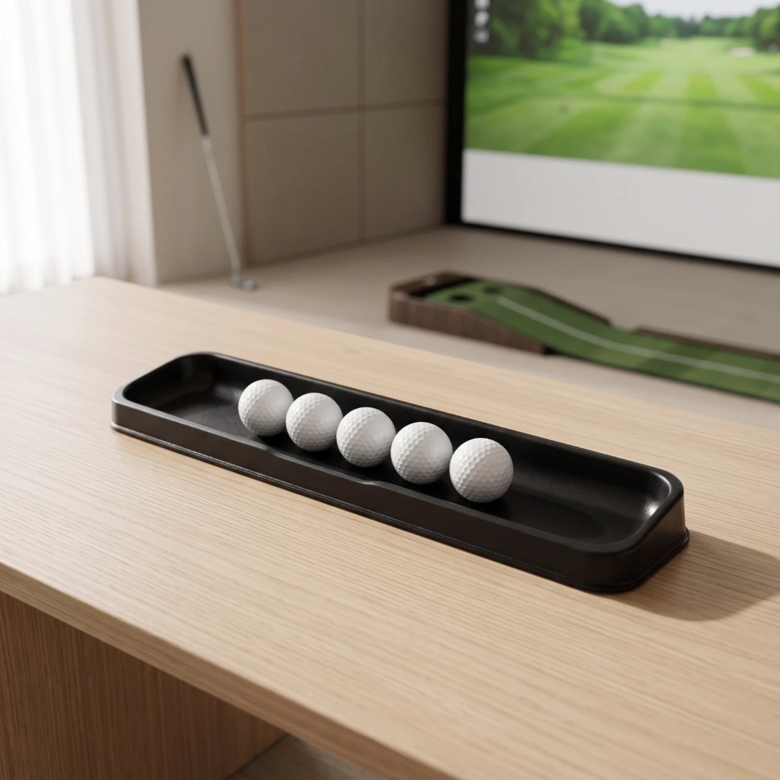 Golf Ball Tray Heavy-Duty Golf Ball Tray with Drainage Holes Weather-Resistant Molded for Golfers, Driving Range