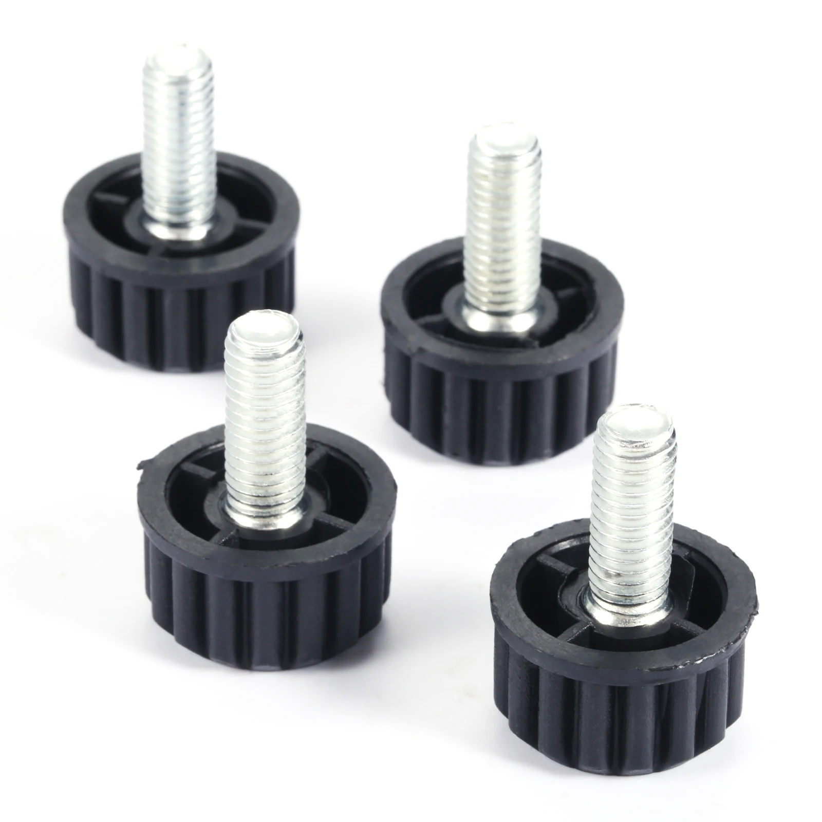 4pcs Furniture Levelers Feet Thread Screw M8*21mm Adjustable Diameter Base 25mm Balance Stem Rack Table Chair Beg Sofa Protector