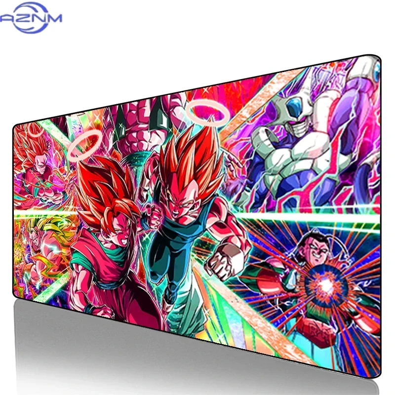 Anime Super Saiyan Heroes and Villains Collage Print Mouse Pad, Rubber Non-Slip Base, Smooth Surface for Gaming Desktop Keyboard