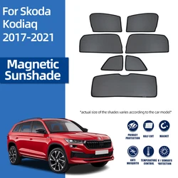 For Skoda Kodiaq NS7 2016-2022 2023 2024 Magnetic Car Sunshade Shield Front Windshield Curtain Rear Side Baby Window Sun Shade
