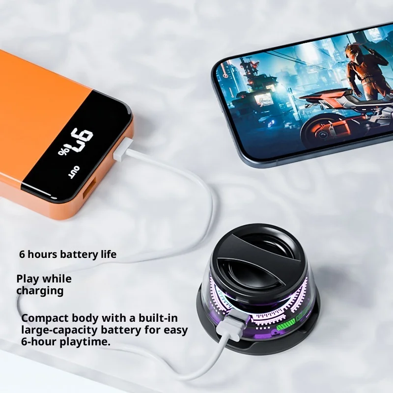 

Мини-портативный Bluetooth-динамик, беспроводной G200, RGB-подсветка, магнитный динамик BT5.3, маленькая звуковая коробка, держатель для телефона, магнитный кронштейн