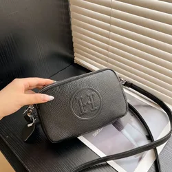 High Quality Solid Color Women's Handbag Soft Cow Leather Messenger Phone Bag Durable Single Shoulder Bag