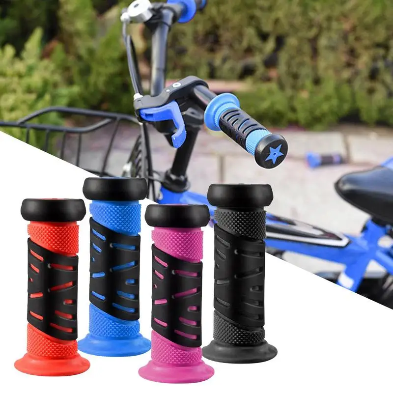 Rubber Cycle Handlebar Grips Rubber Cycle Grips Soft Cycling Grips Soft Cycling Grips For Comfort Rubber Mountain & Kids Cycle