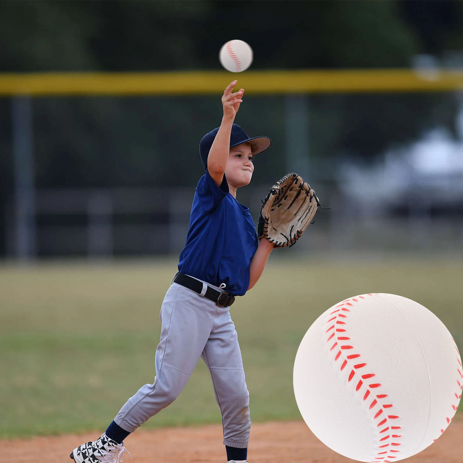 

12 Pcs Practice Baseballs White PU Non Inflatable 90mm Great for Students Beginners Soft Foam Optimizes Pitching Reduces Injury