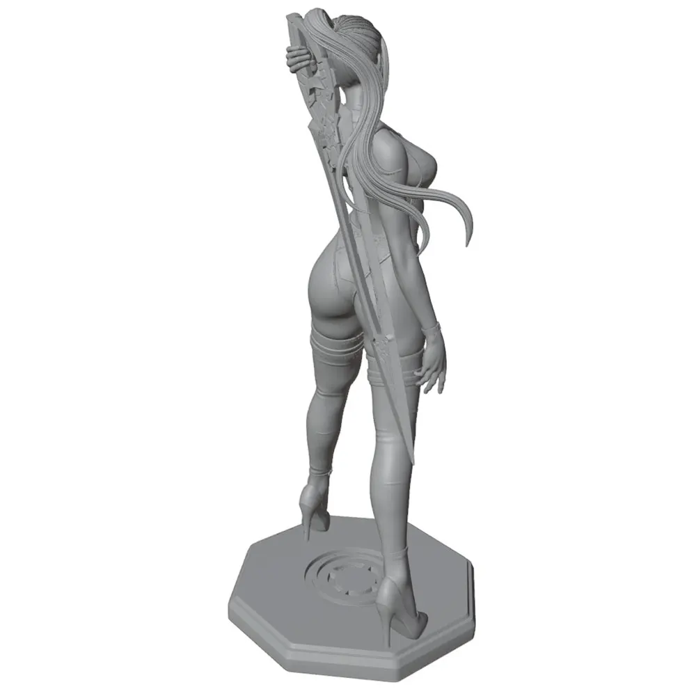 1/24 Anime Character Statue GK Miniature 3D Printed Gray Model Figurine DIY Doll Collection Unassembled And Unpainted