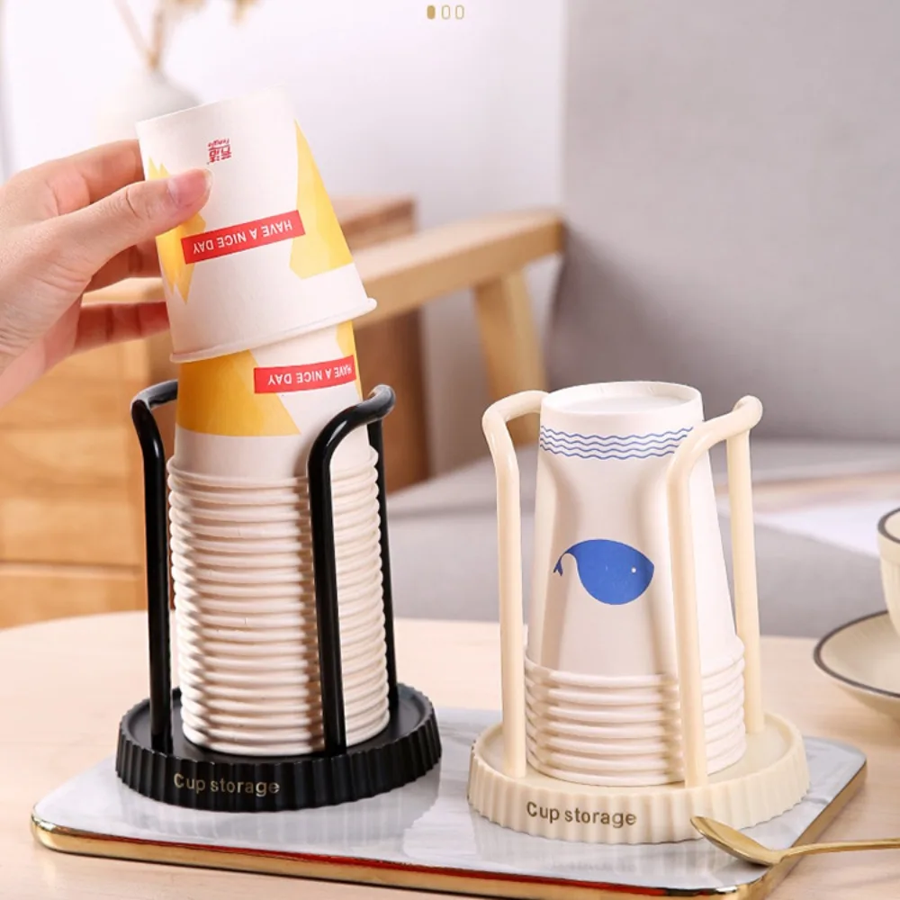 Kitchen Paper Cup Holder Disposables Cups Picker Multifunctional Desktop Cup Storage Rack Household Coffee Cup Holder for Home