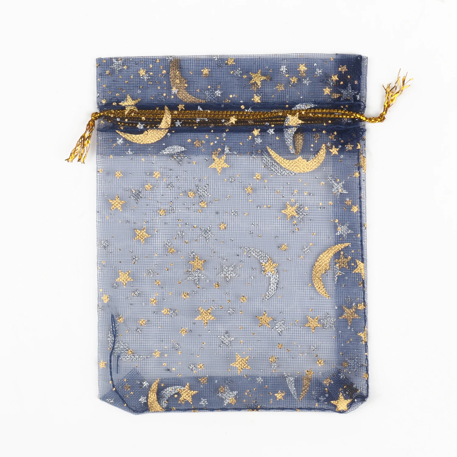50pcs Moon Star Organza Drawstring Gift Bags