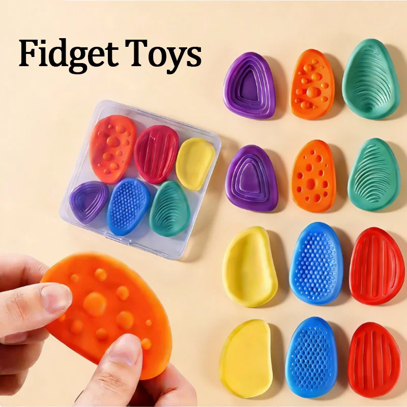 

NEW Sensory Stone Color Box Fidget Box Tactile Stones Relieve Decompression Calming Stress Relax Mind Fidget Stress Relief Toys
