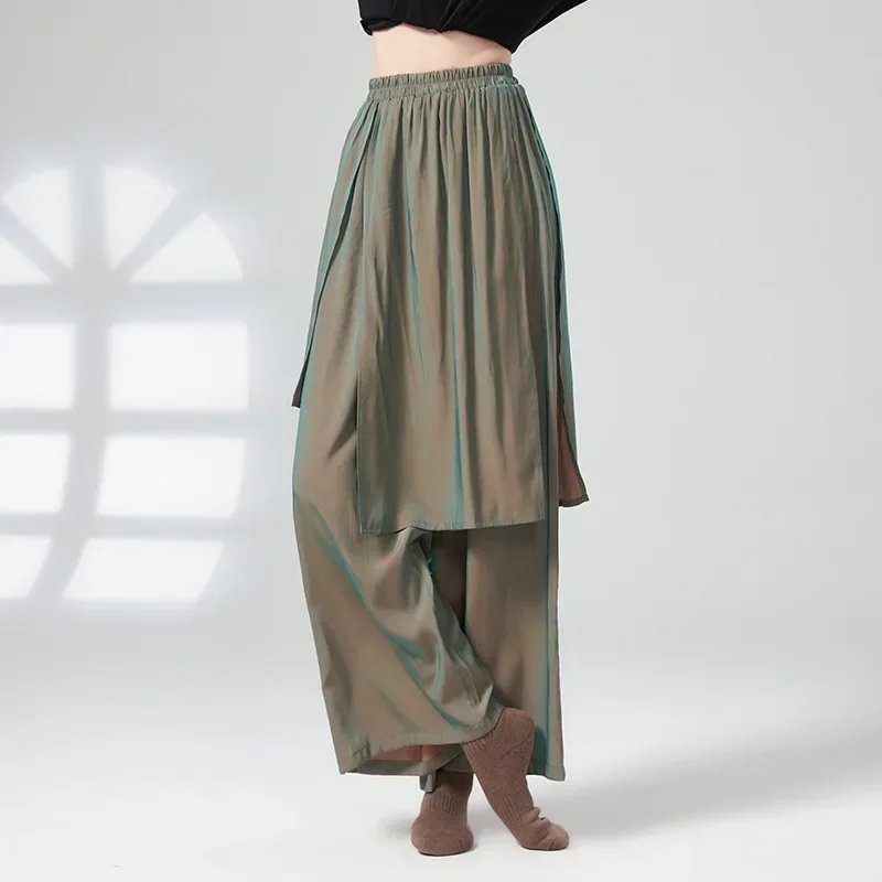 Dansbroek elegante broek met wijde pijpen losse Chinese dans nieuwe lichaamstrainingskleding