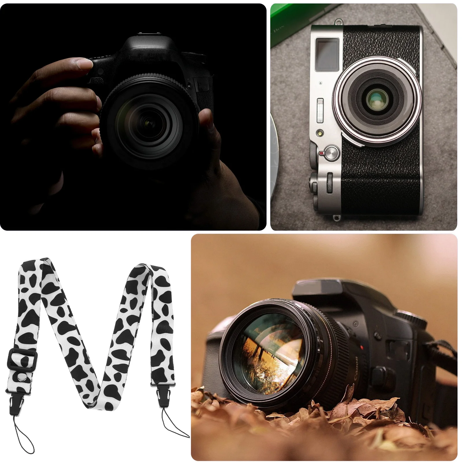 

Safety Camera Strap Adjustable Wide Polyester Shoulder Neck Sling Strap for Outdoor Photography Accessories