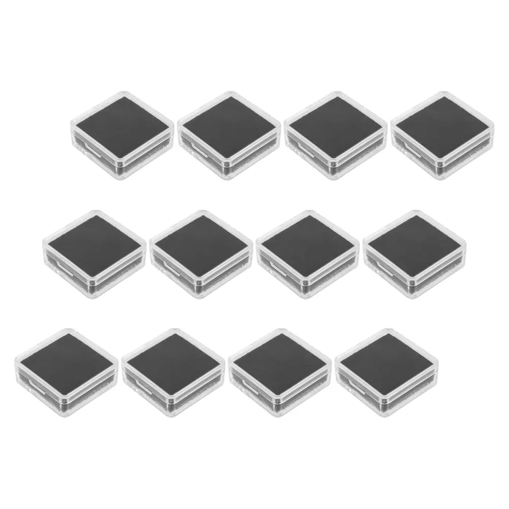

12pcs Jewelry Display Box Clear Acrylic Gemstone Boxes Small Containers with Lids Ideal for Rings Bracelets Necklaces Portable