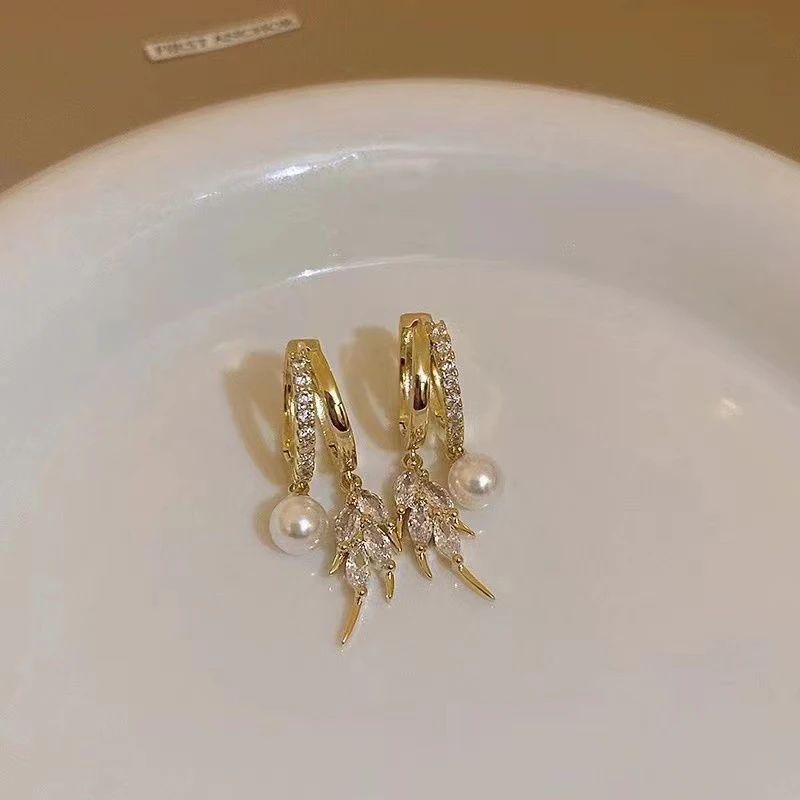 Water Drop Round Ball Metal Earrings For Women Hoop Earrings Fashion Party Jewelry