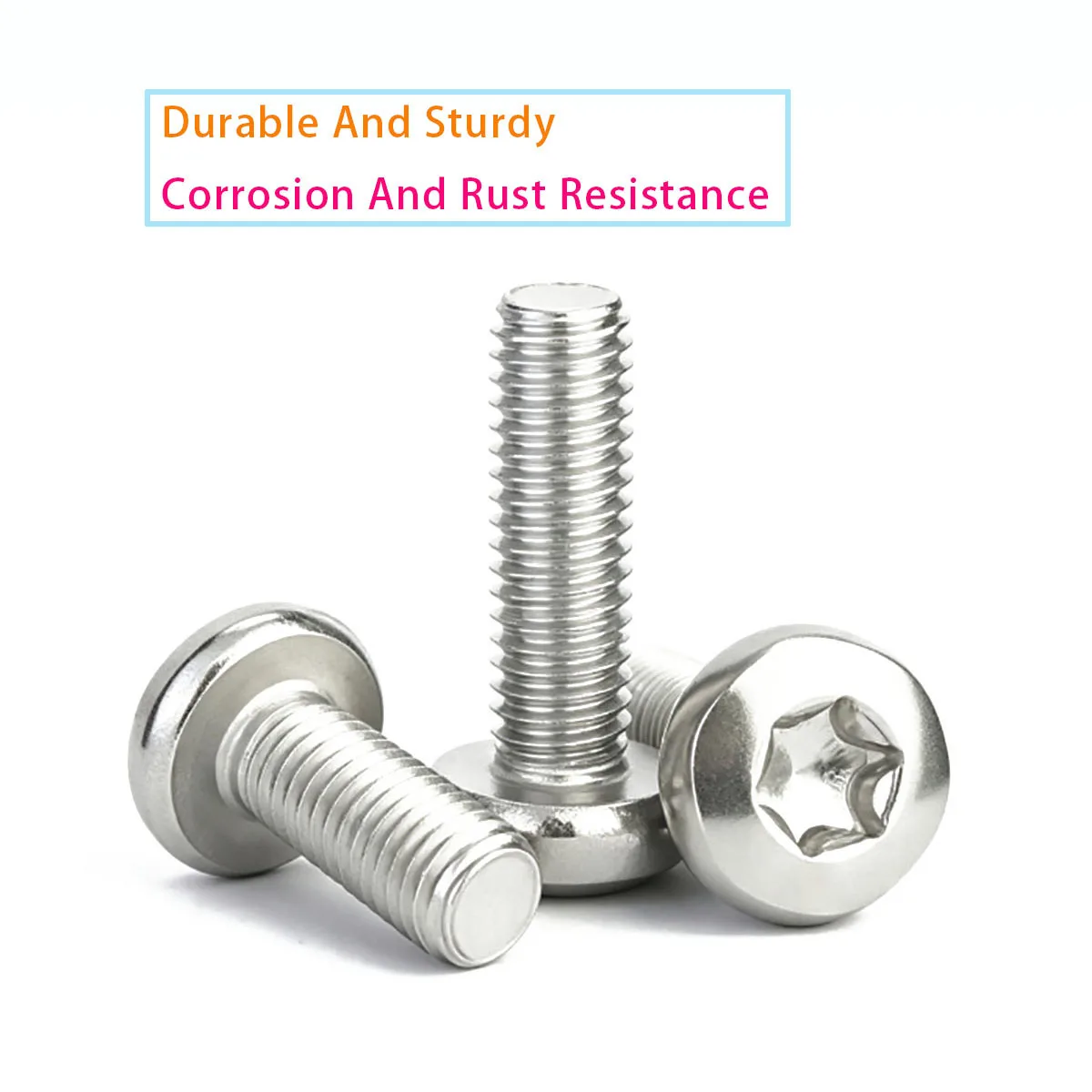 304 Stainless Steel Six Petal Torx Round Head Screw Bolt M6 M8 M10 Length 8mm-100mm