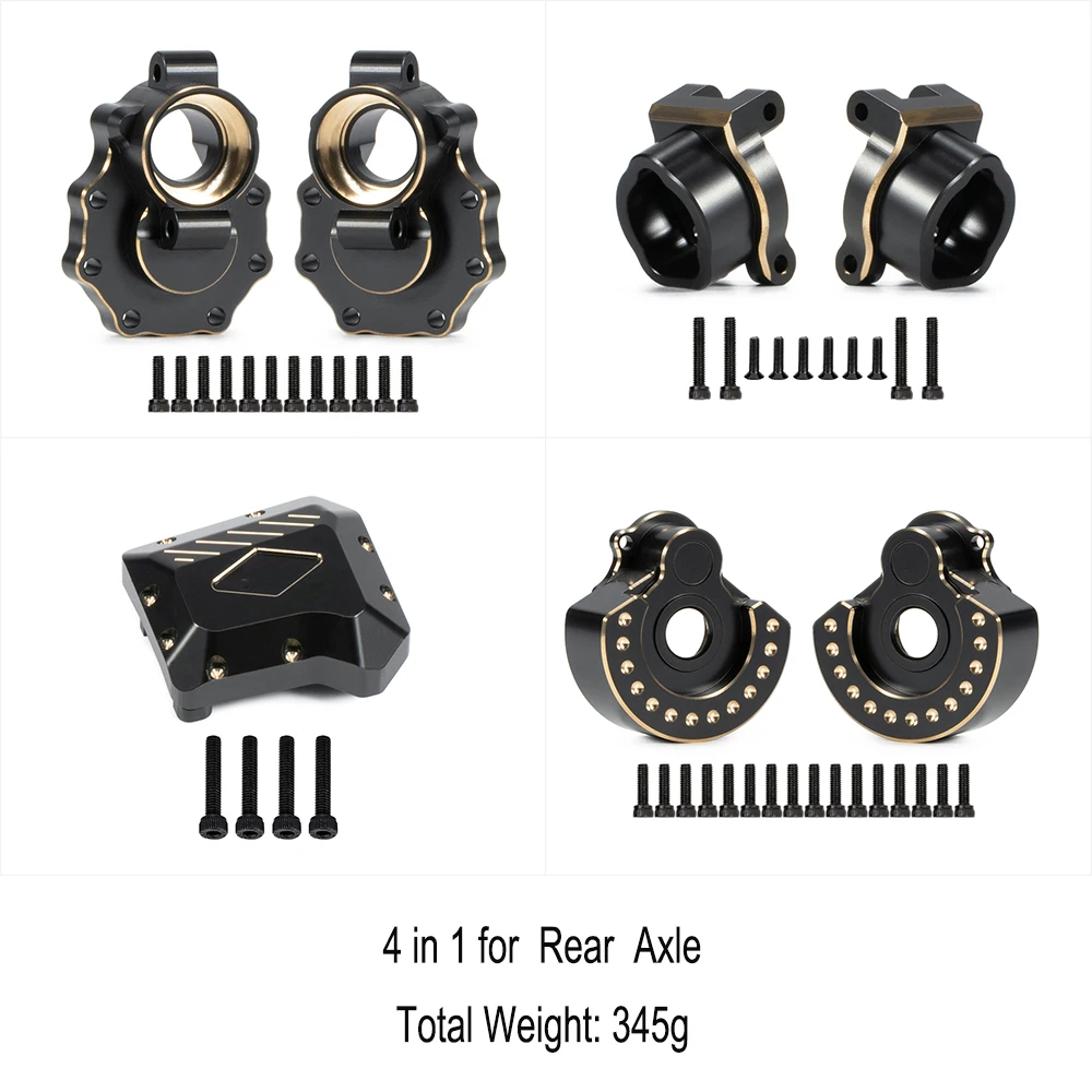 TRX4 Axle Brass Weight Portal Drive Housing Diff Cover for 1/10 RC Crawler TRX-4 Bronco TRX6 Low Center of Gravity Upgrade Parts