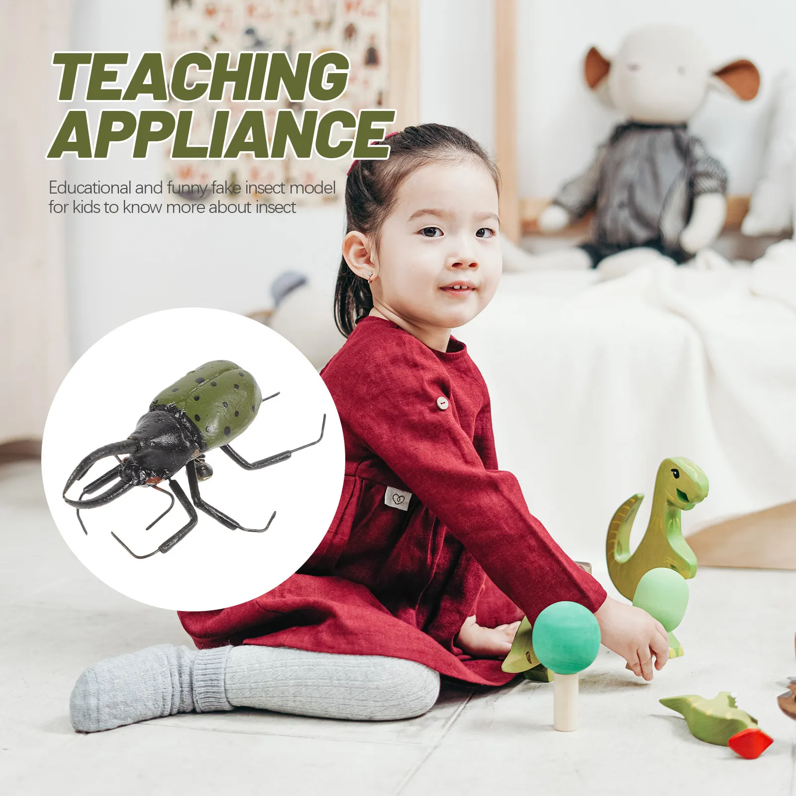 

2Pcs Insect Simulation Lifelike Fake Bugs Cognitive Learning Prop Educational Fun Realistic Garden School Teaching Set for Kids