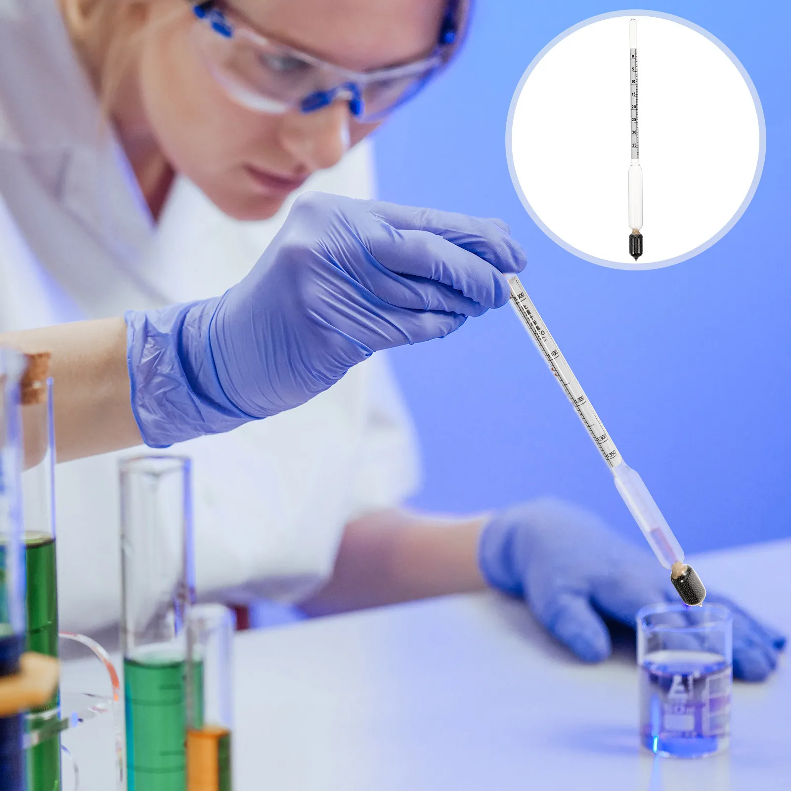 

High Precision Glass Hydrometer Specific Gravity Meter for Liquid Alcohol Mud Diesel Testing Use Specific Gravity Hydrometer