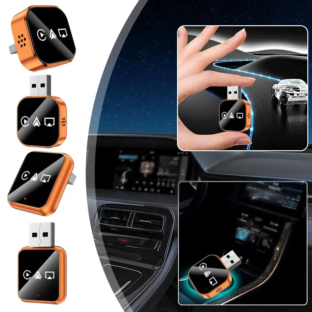 2025 3 In 1 Wireless Carplay Mirror Link Adapter Android Auto Airplay USB Bluetooth 5 Wired To Wireless Plug And Play