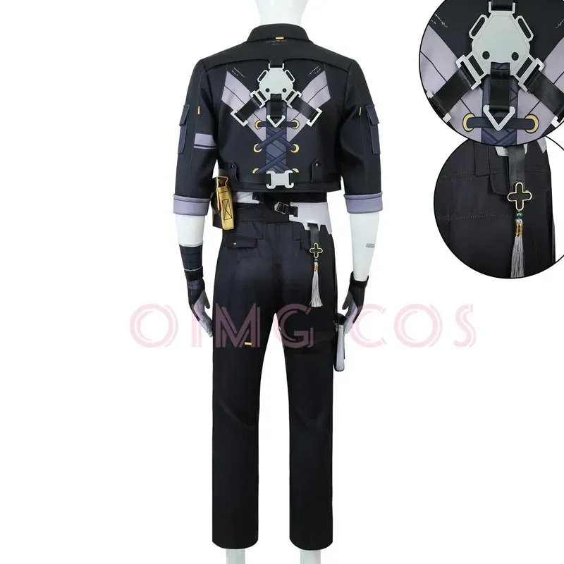 CyDrifter تأثيري حلي Wuthering موجات كرنفال موحدة شعر مستعار أنيمي هالوين ازياء الرجال لعبة شخصية وتتسابق