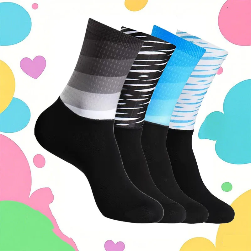 

Спортивные противоскользящие силиконовые бесшовные высокотехнологичные велосипедные носки с интегральным формом, дышащие дорожные велосипедные гоночные носки