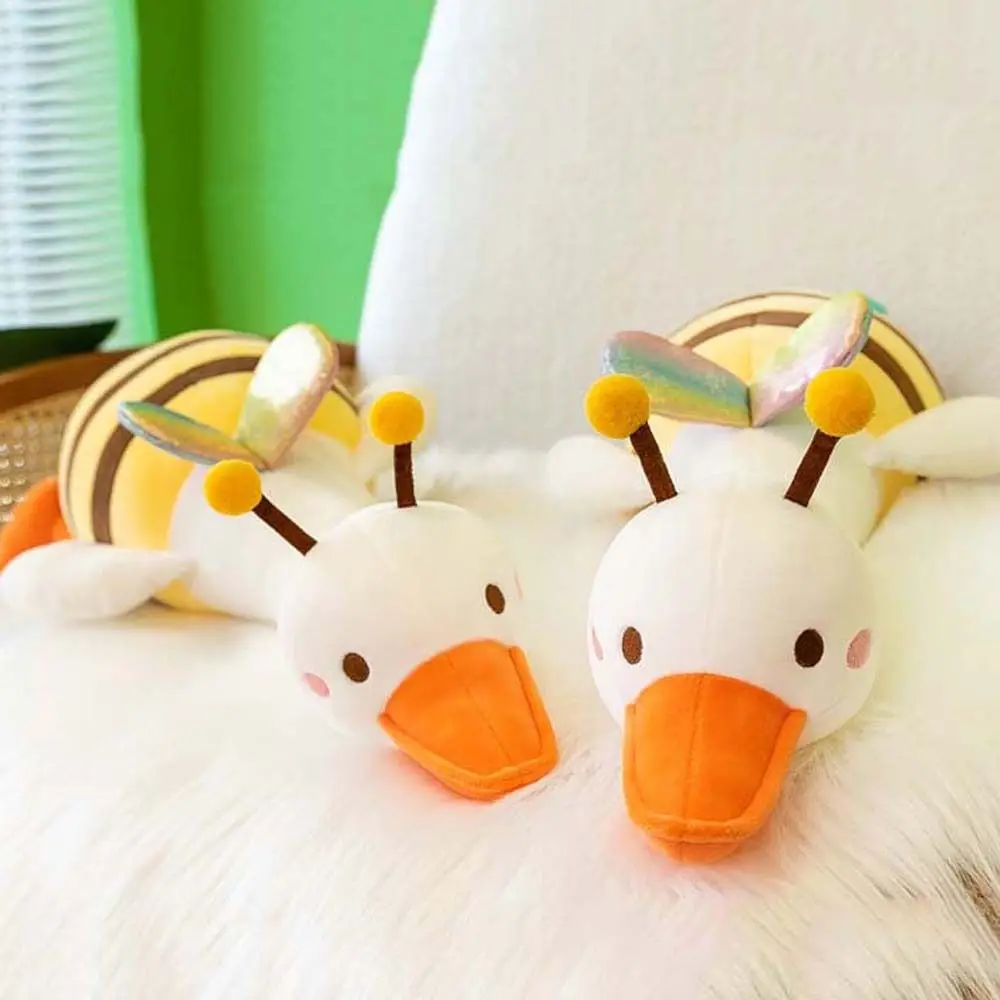 Turns Into Bee Knee Pillow Appease Toy Sleep Toy Home Decoration Stuffed Toys White Goose Plush Toy Bee Plush Doll Plush Pillow