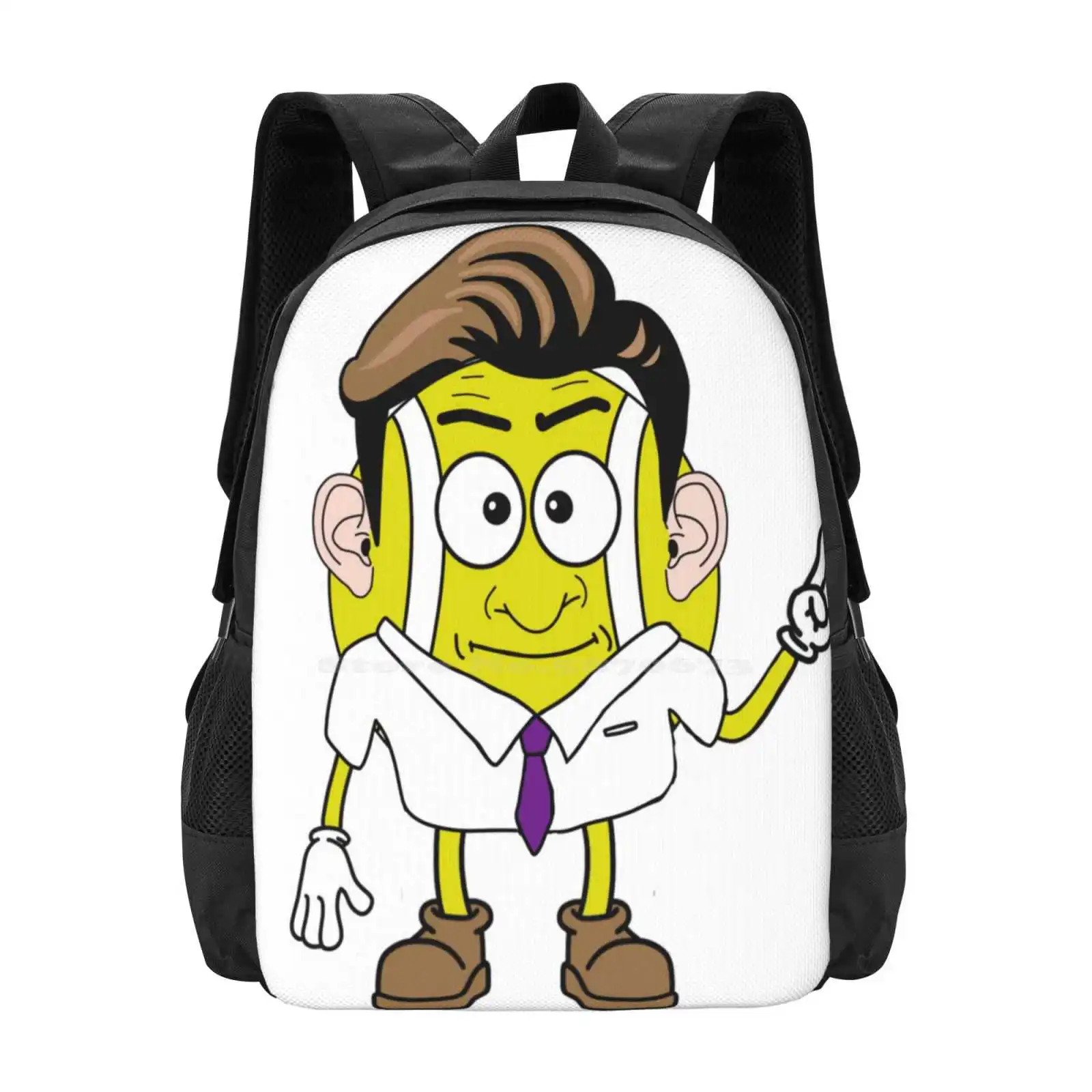 Fun Cartoon Office Worker Tennis Ball Hot Sale Schoolbag Backpack Fashion Bags Fun Cute Office Worker Tie Shoes Cartoon