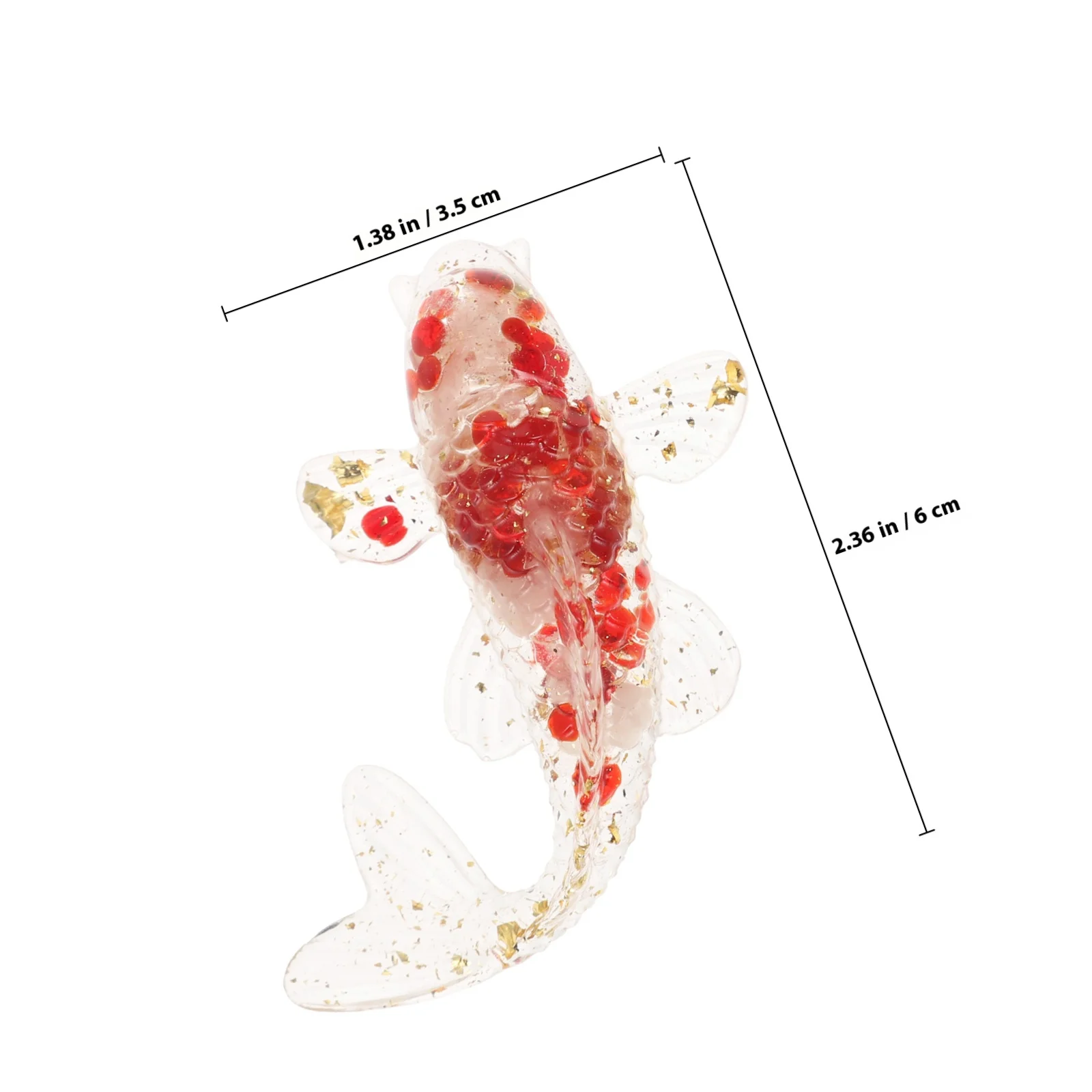2 Stück Kristall-Koi-Dekoration, elegantes künstlerisches Design für Büro, Schreibtisch, Inneneinrichtung, Tisch, Fisch, Figur, kleiner Raum, Dekor-Idee