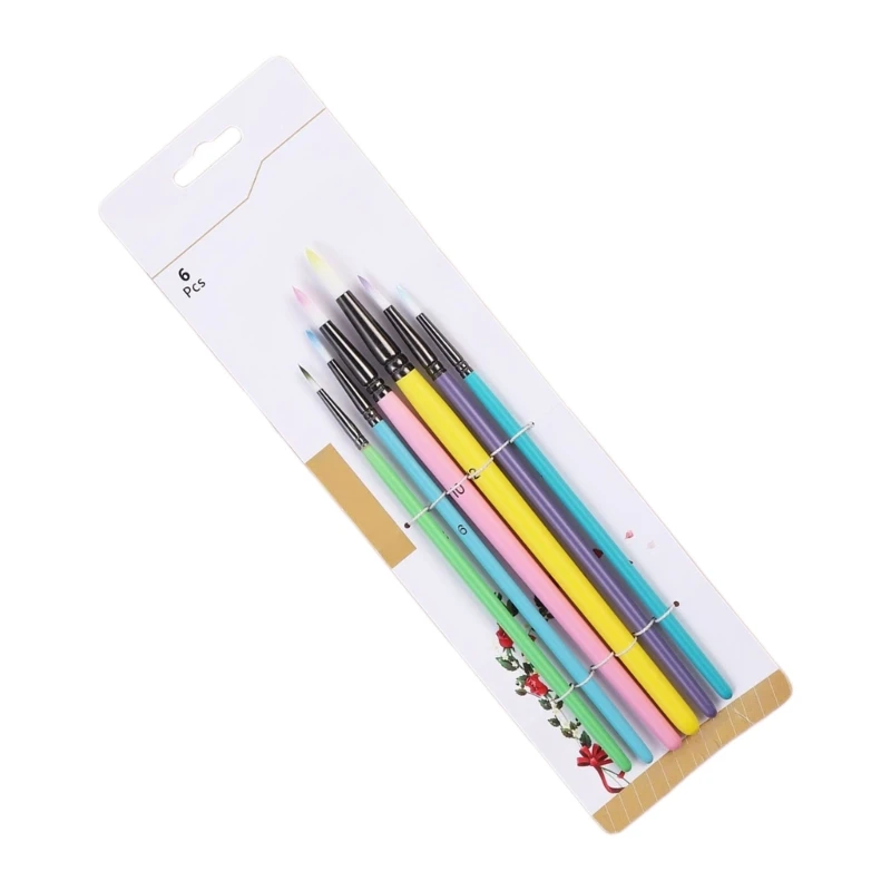 6 Chiếc Chuyên Nghiệp Cọ Sơn Lông Nylon Cọ Sơn Cho Gouaches Màu Nước Dầu Acrylic, Mặt Và Cơ Thể Tranh 25UB