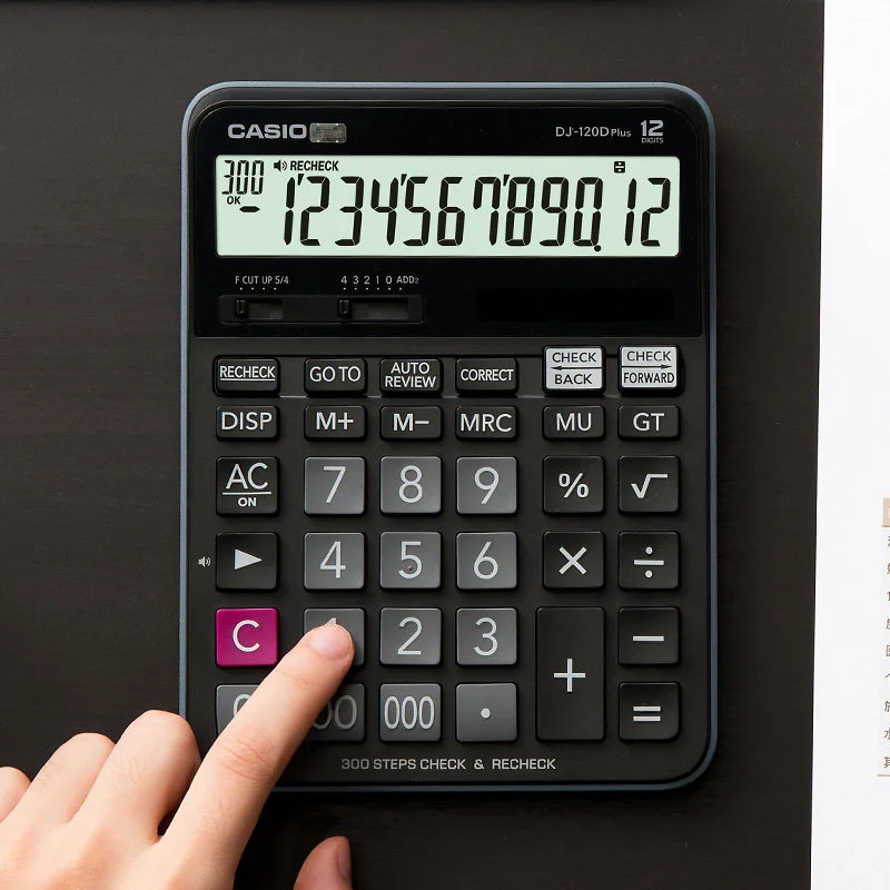 Casio Desktop Dual Power Computer Solar 12-Digit GX MX DX-120S Calculator