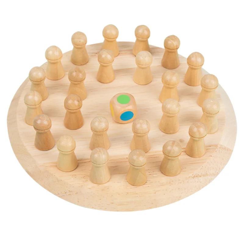 Wooden Memory Match Stick Chess Color Game Board Puzzles, Educational Toy, Cognitive Ability, Learning Toys for Children