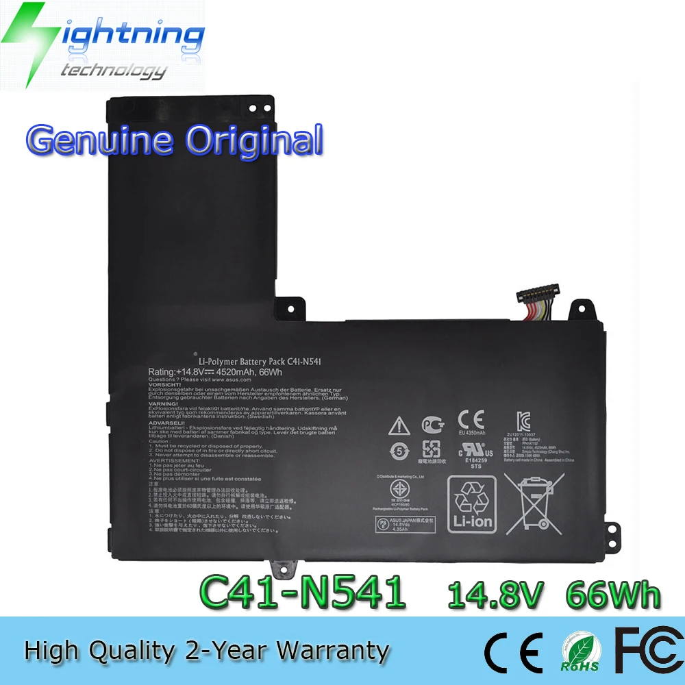 

New Genuine Original C41-N541 14.8V 66Wh Laptop Battery for Asus ROG Q501L Q501LA Q501LA-BBI5T03 N54PNC3 Series