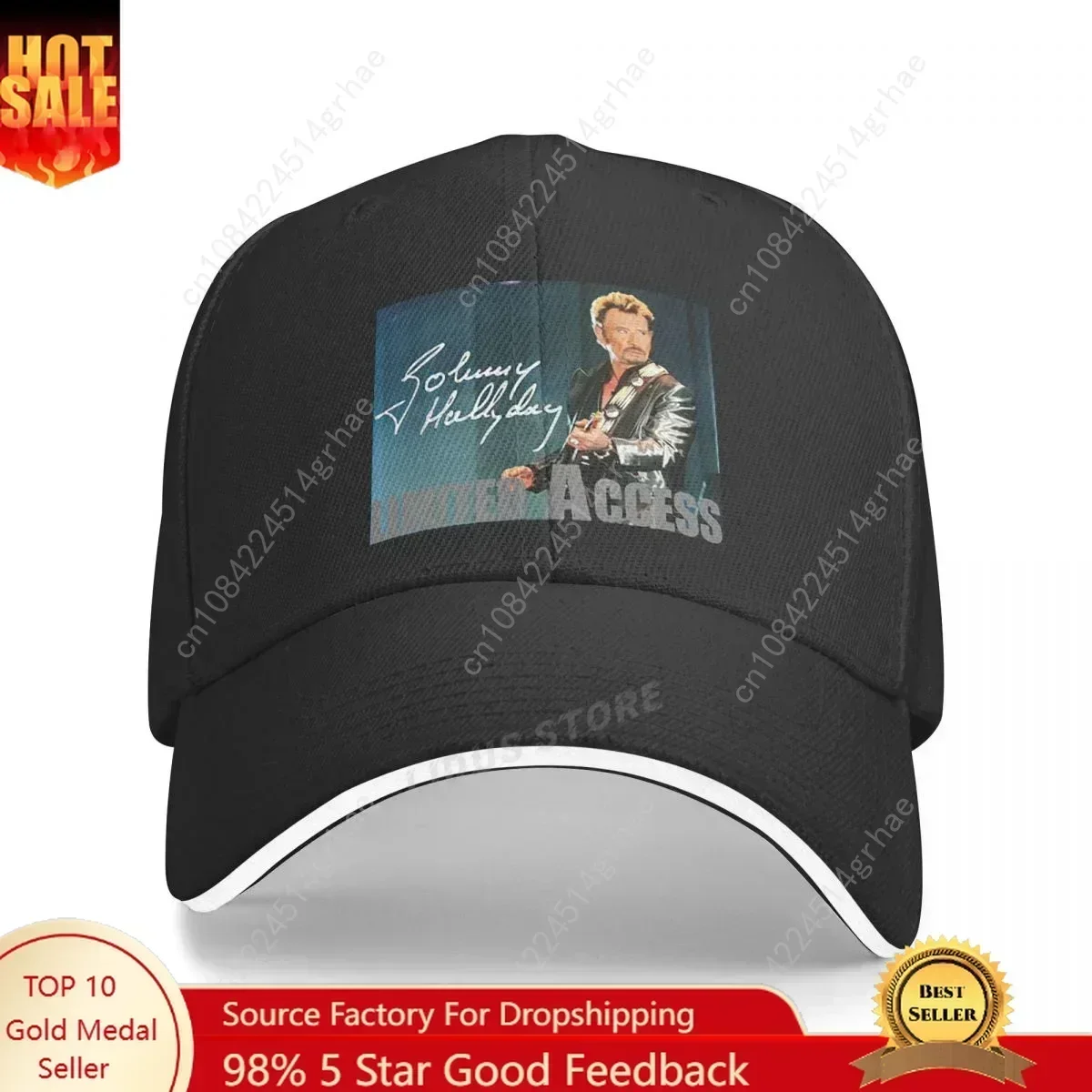 Johnny Hallyday Limited Access Baseball Cap Hat Women Czapka Bonnet Sun Solid Color Boys Casquette Outdoor Spring