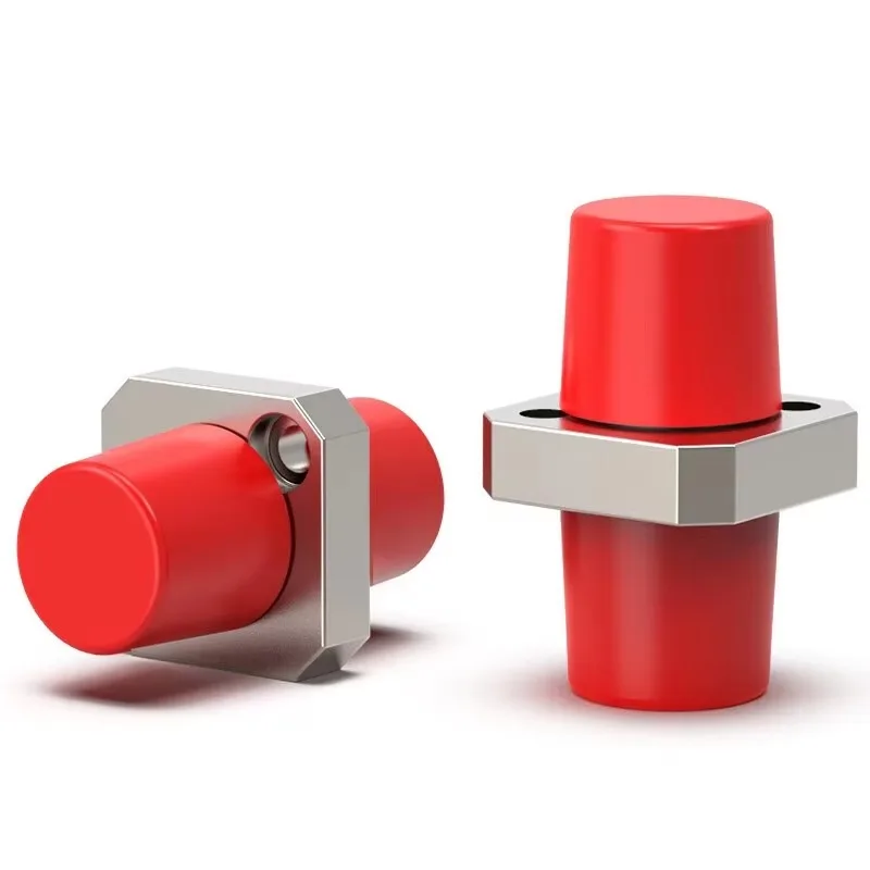 Square Integrated Zinc Alloy Fiber Coupler Adapter Flanged Ceramic A-Class Jumper Extension Butt Joint
