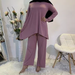 Abayas Modestes pour Femmes Musulmanes, Ensembles de Ramadan Turquie Dubaï Kaftan Islam Vêtements Caftan Hijab Robe Musulmane