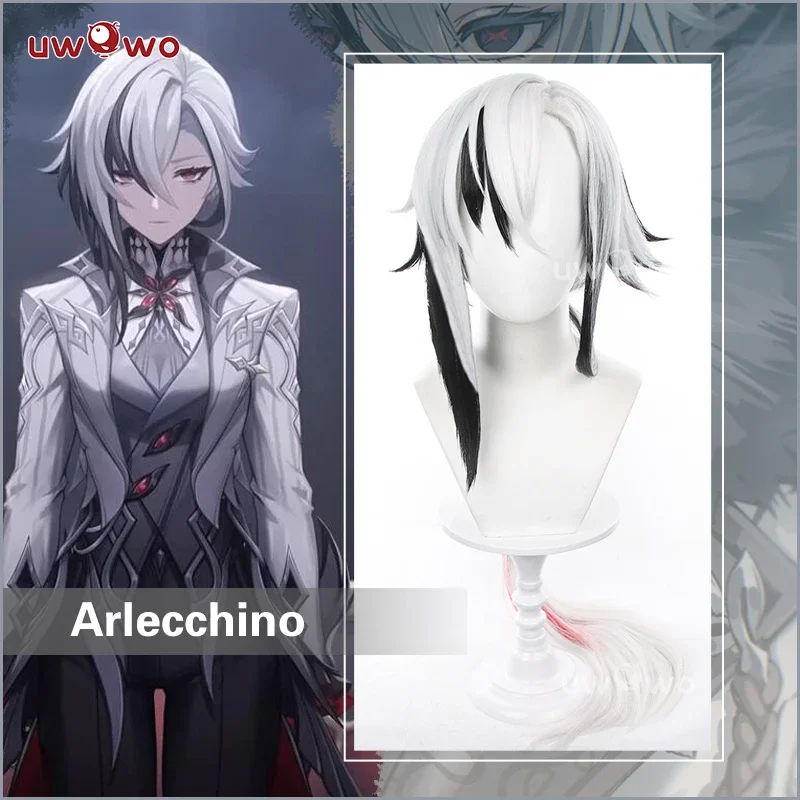 PRE-SALE Harlequin Cosplay Wig Long Hair Game Genshin Impact Fatui Cosplay Genshin Impact Fatui Harbinge Wig/Hair